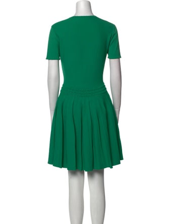 Alexander McQueen Crew Neck Mini Dress