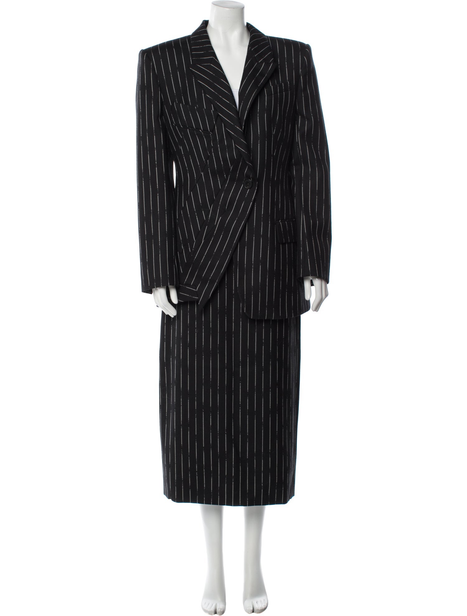 Alexander McQueen Wool Striped Pantsuit