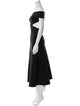 Alexander McQueen Off-The-Shoulder Midi Length Dress