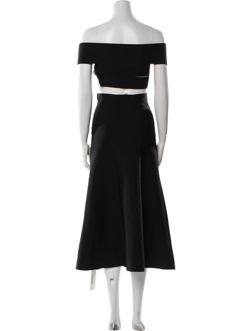 Alexander McQueen Off-The-Shoulder Midi Length Dress