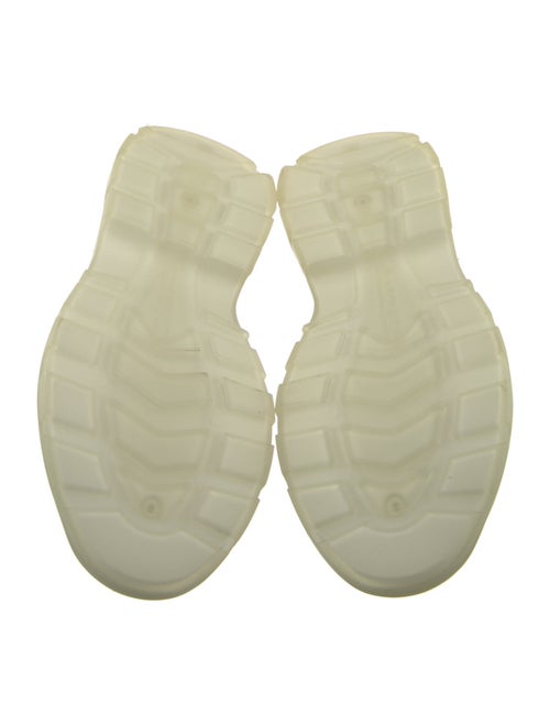 Alexander McQueen Floral Print Mesh Accents Combat Boots