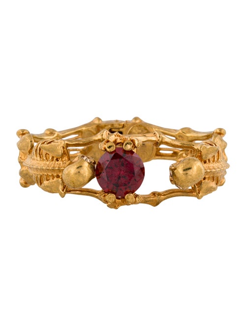 Alexander McQueen Crystal Twin Skeleton Hinged Cuff Bracelet