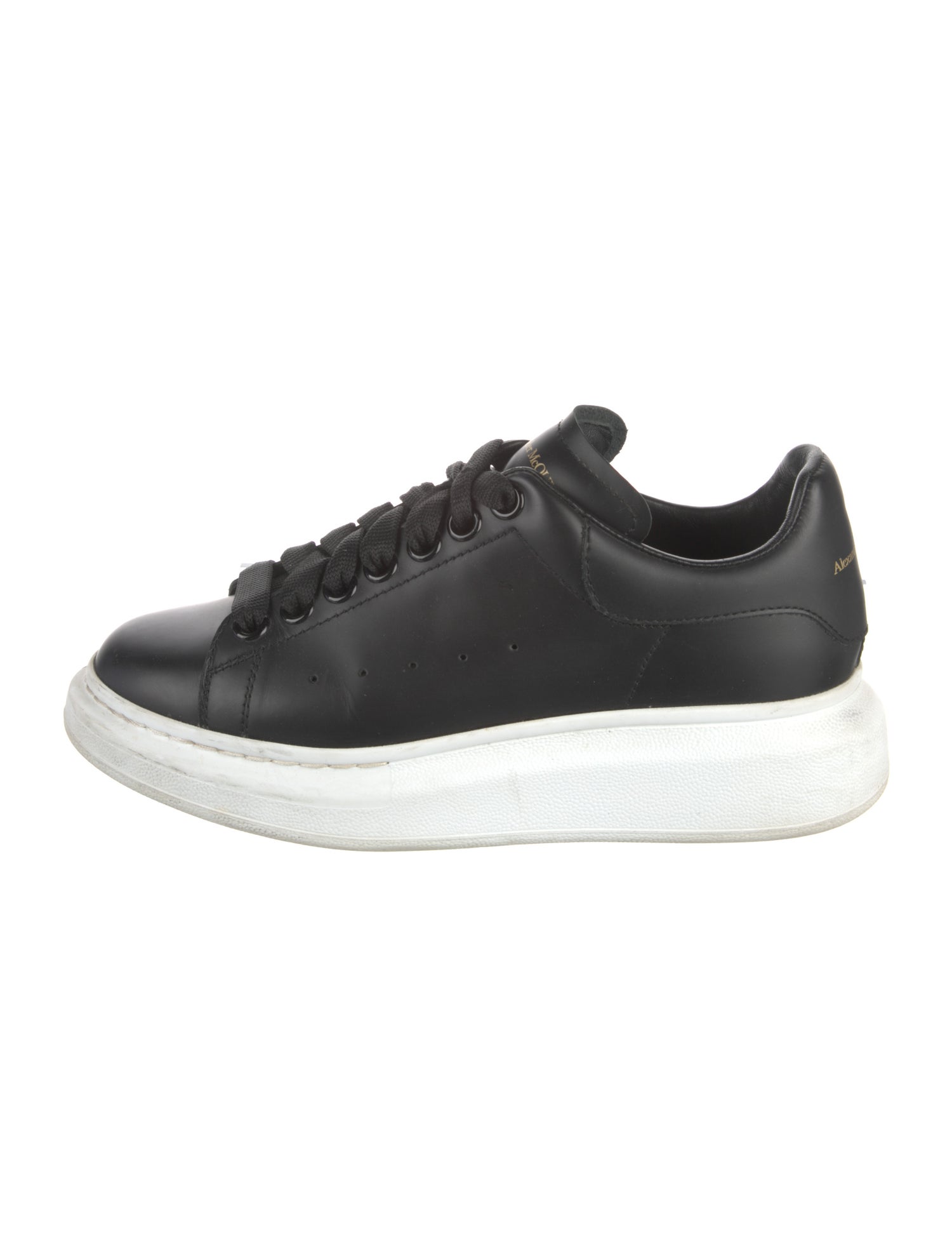Alexander McQueen Leather Colorblock Pattern Sneakers