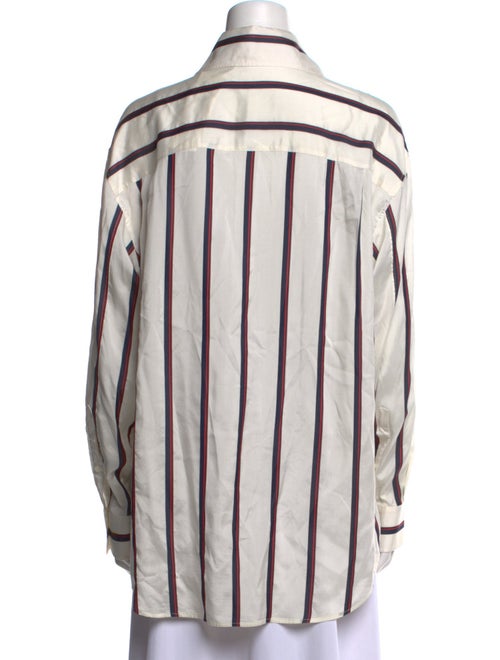 McQ Alexander McQueen Striped Long Sleeve Button-Up Top