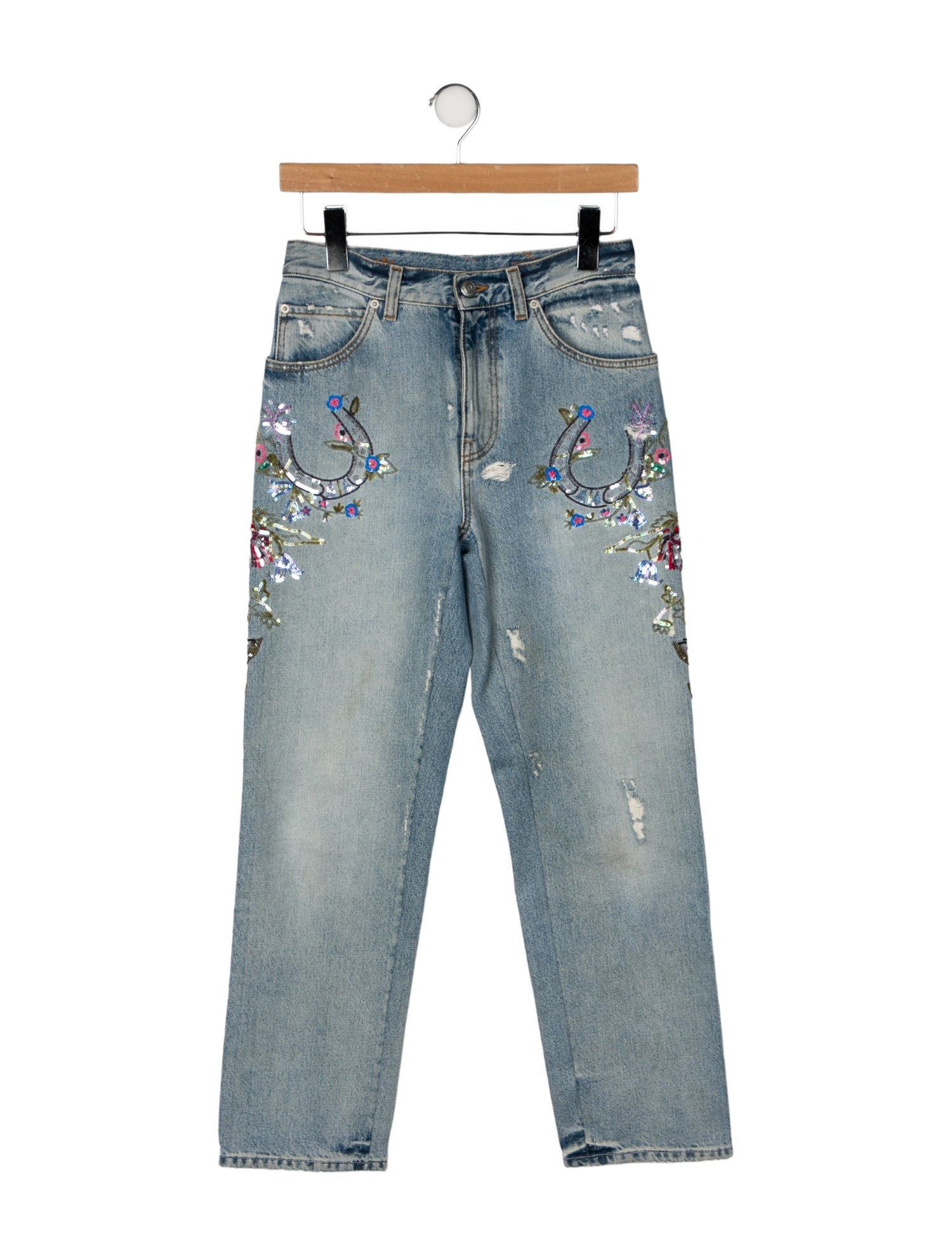 Alexander McQueen Mid-Rise Straight Leg Jeans