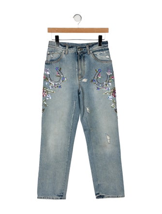 Alexander McQueen Mid-Rise Straight Leg Jeans