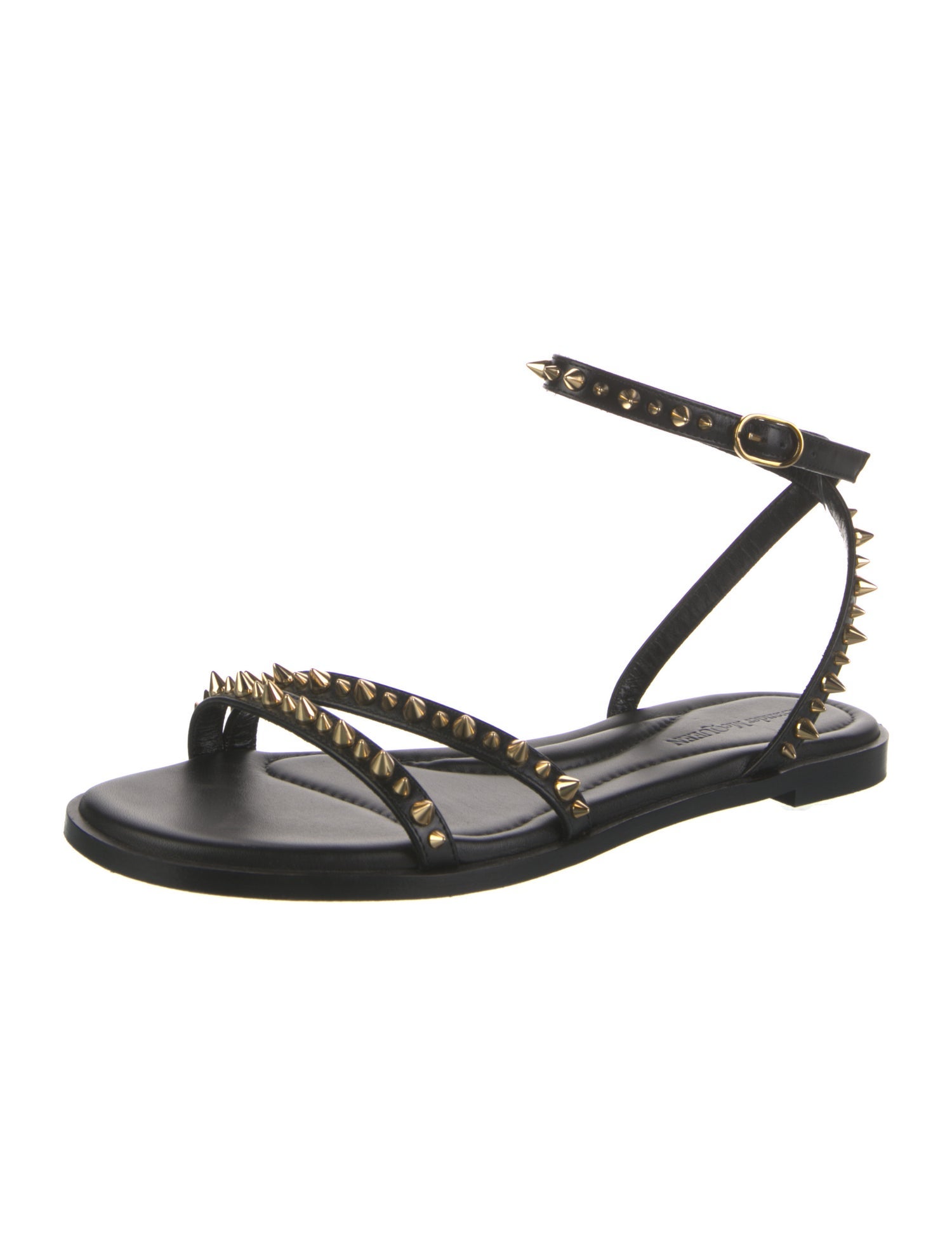 Alexander McQueen Leather Studded Accents Gladiator Sandals