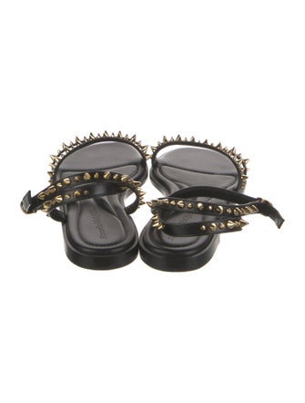 Alexander McQueen Leather Studded Accents Gladiator Sandals