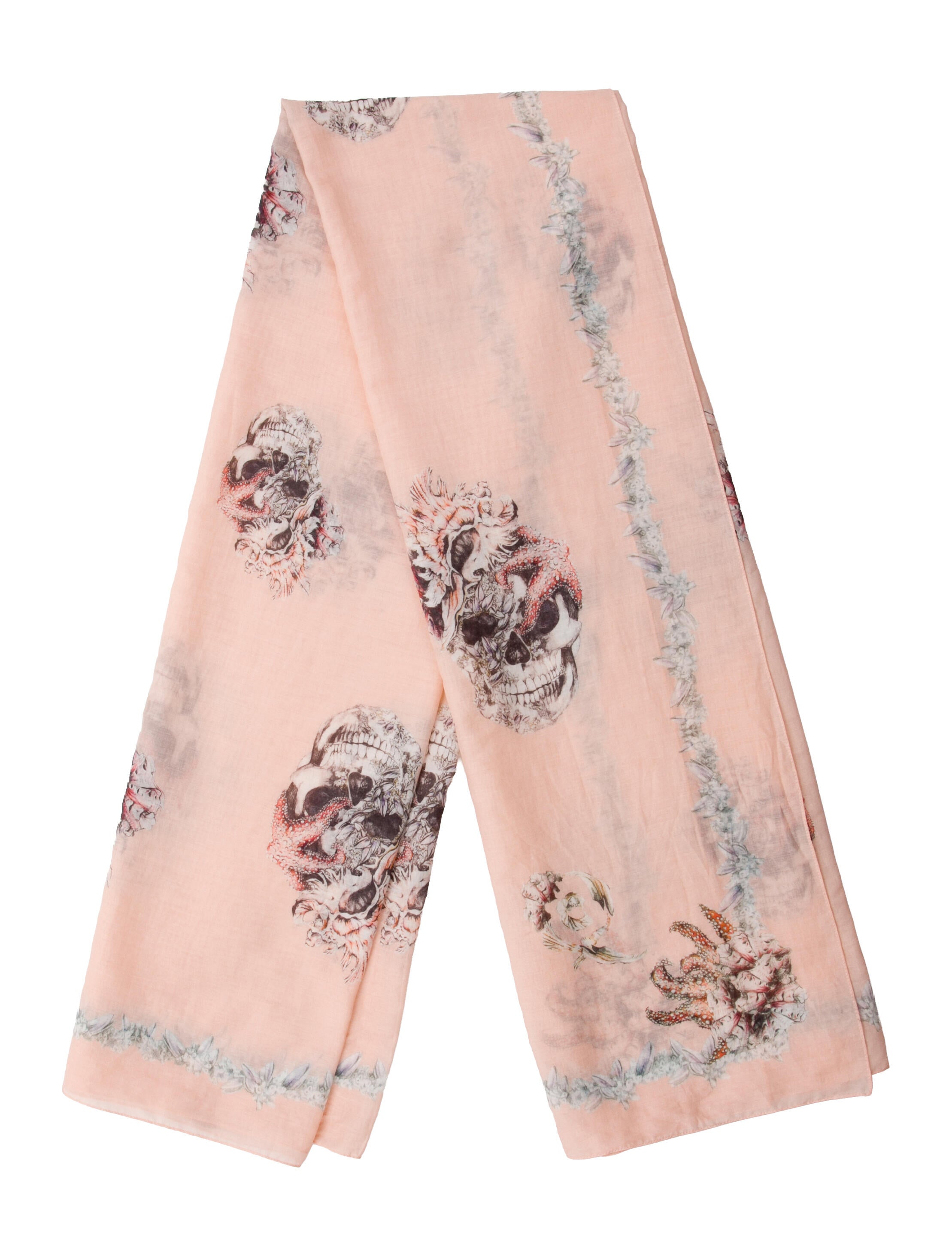 Alexander McQueen Floral Print Scarf