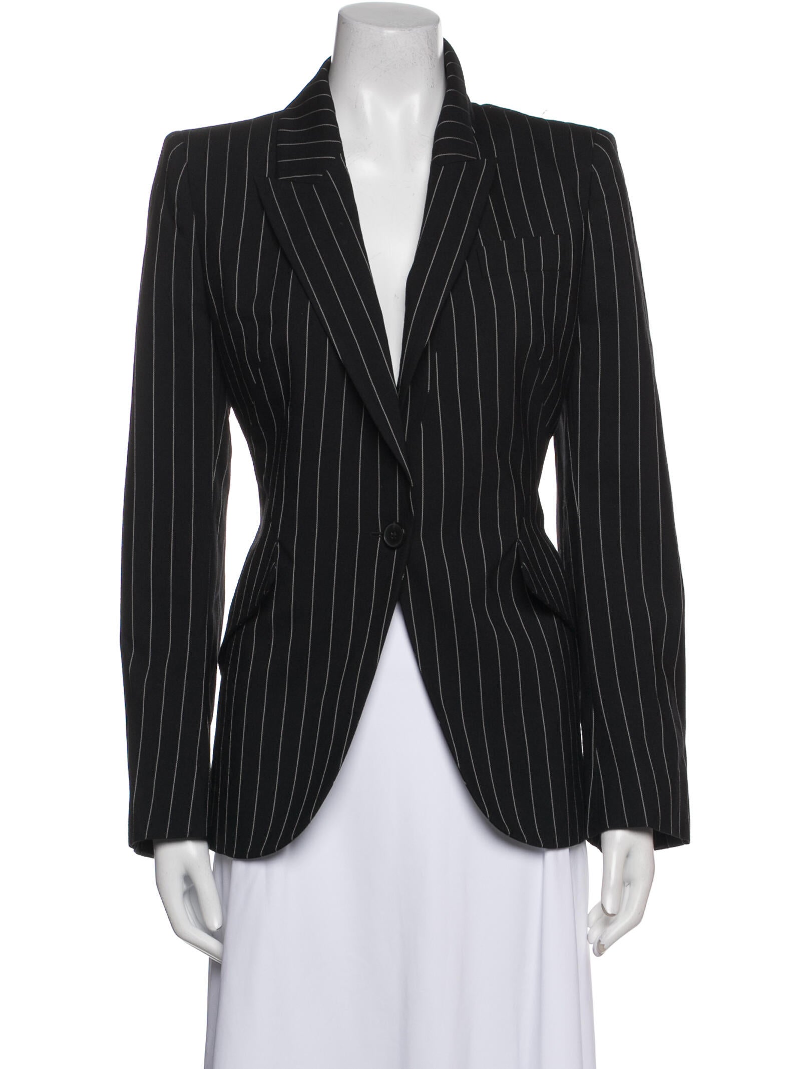 Alexander McQueen Wool Striped Blazer