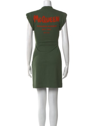 Alexander McQueen Crew Neck Mini Dress
