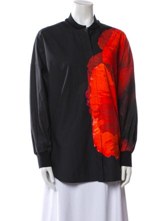 Alexander McQueen 2021 Silk Button-Up Top