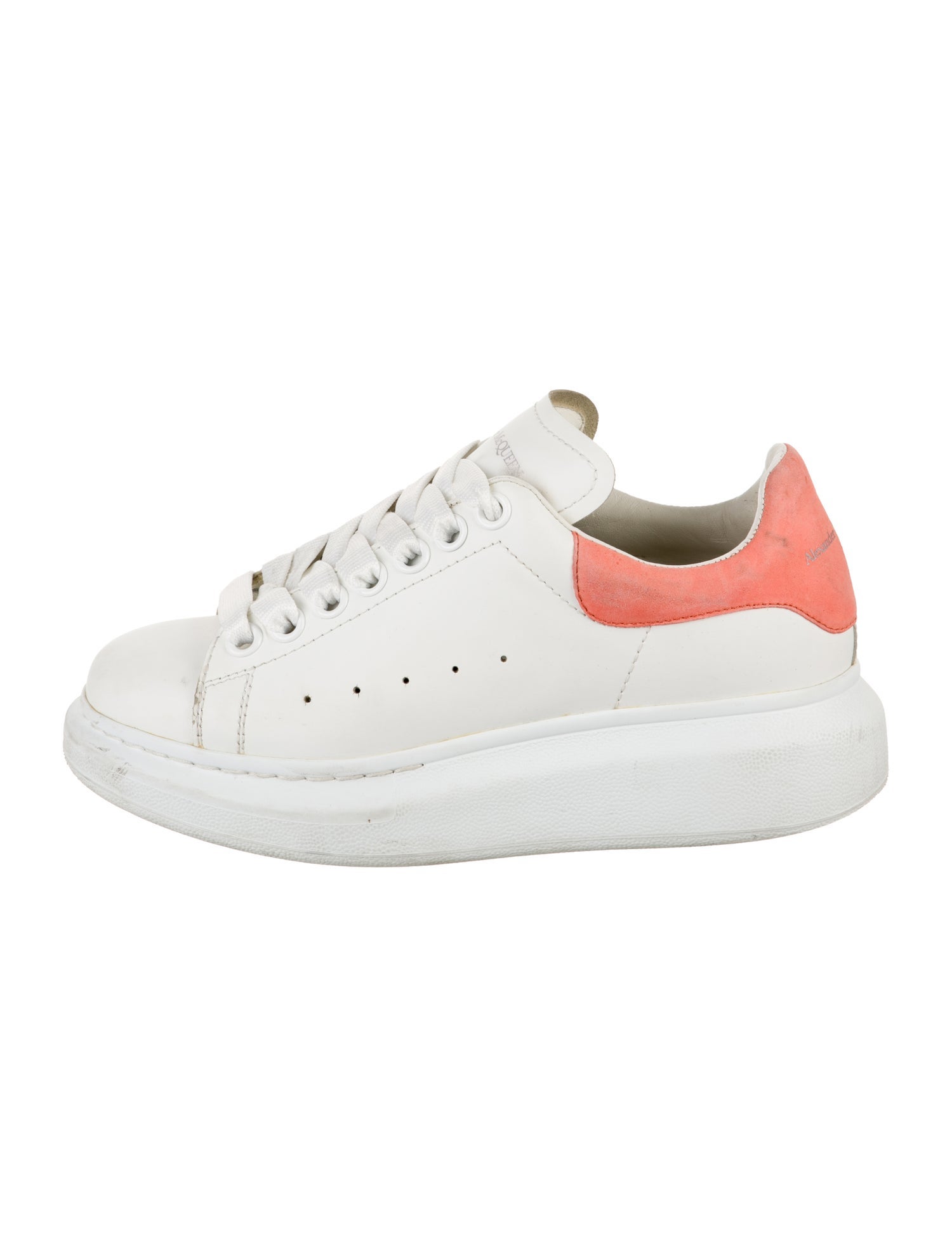 Alexander McQueen Leather Colorblock Pattern Sneakers