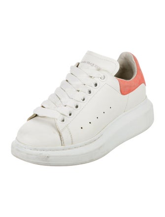 Alexander McQueen Leather Colorblock Pattern Sneakers