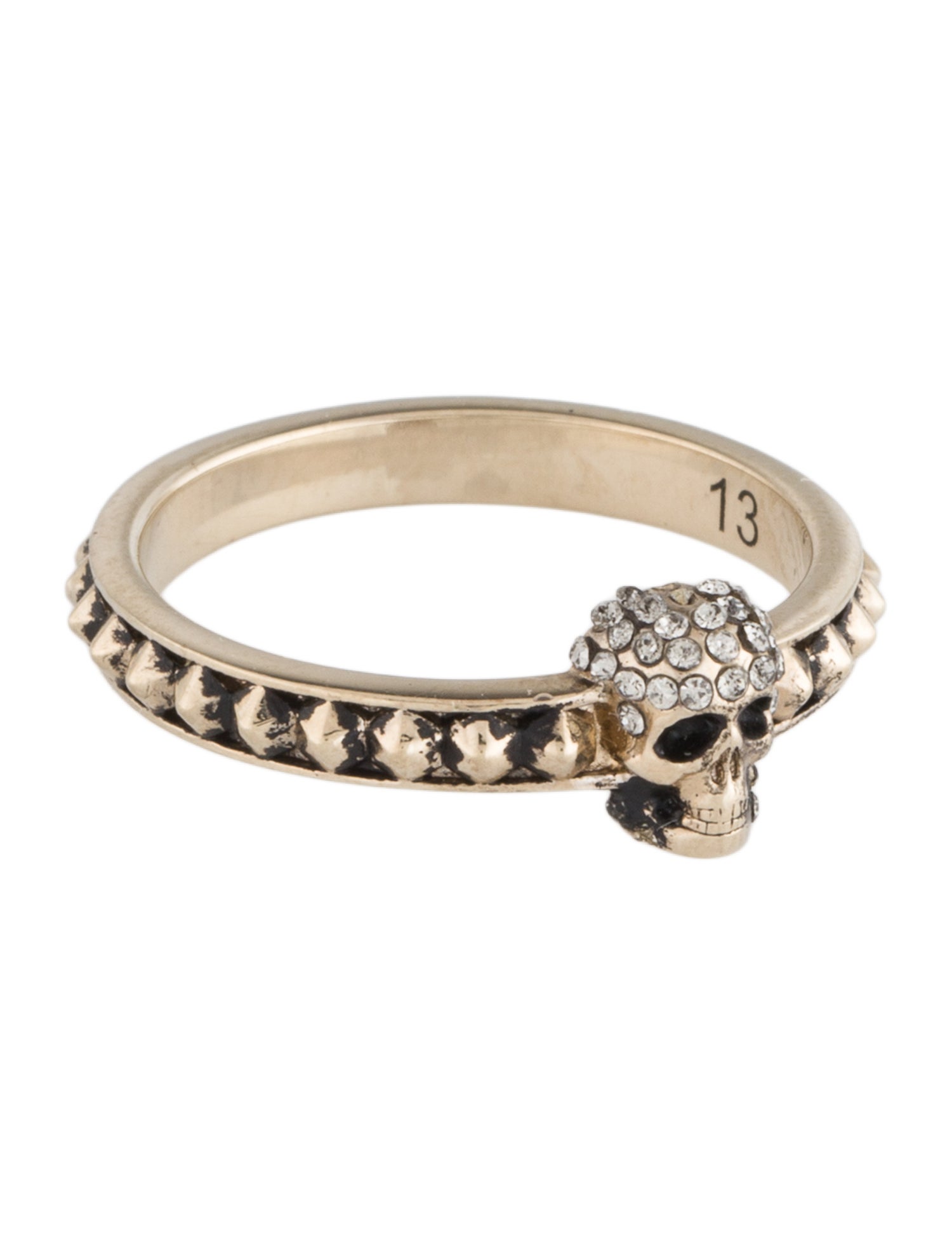 Alexander McQueen Crystal Skull Ring