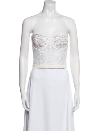 Alexander McQueen Strapless Crop Top