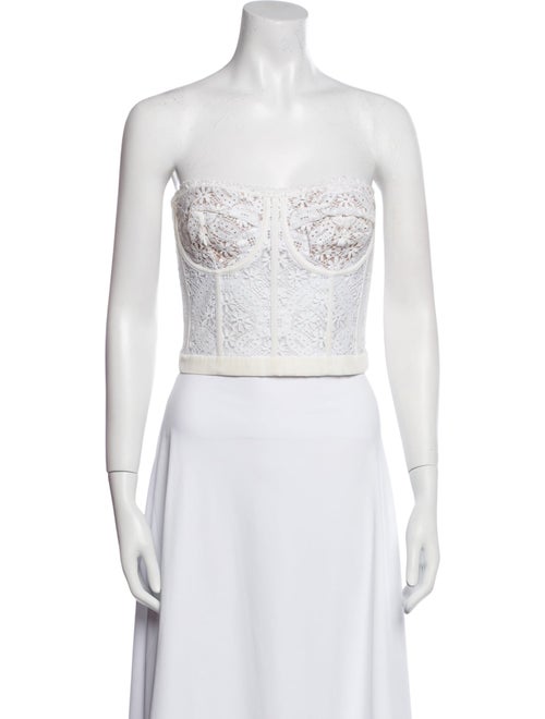 Alexander McQueen Strapless Crop Top