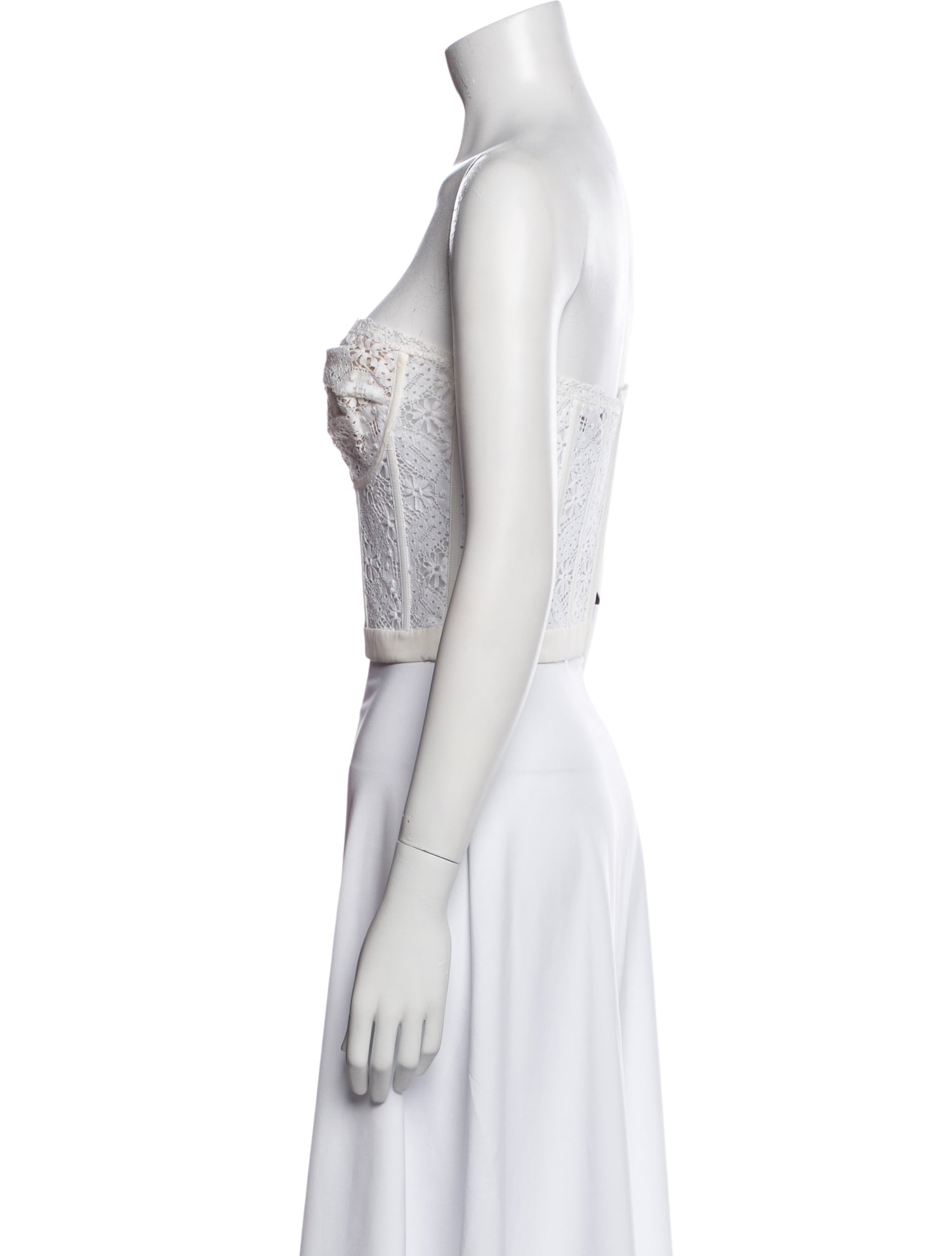 Alexander McQueen Strapless Crop Top