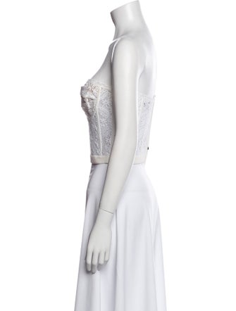 Alexander McQueen Strapless Crop Top