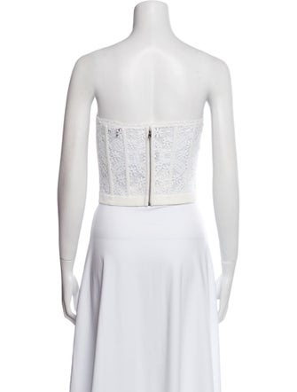 Alexander McQueen Strapless Crop Top