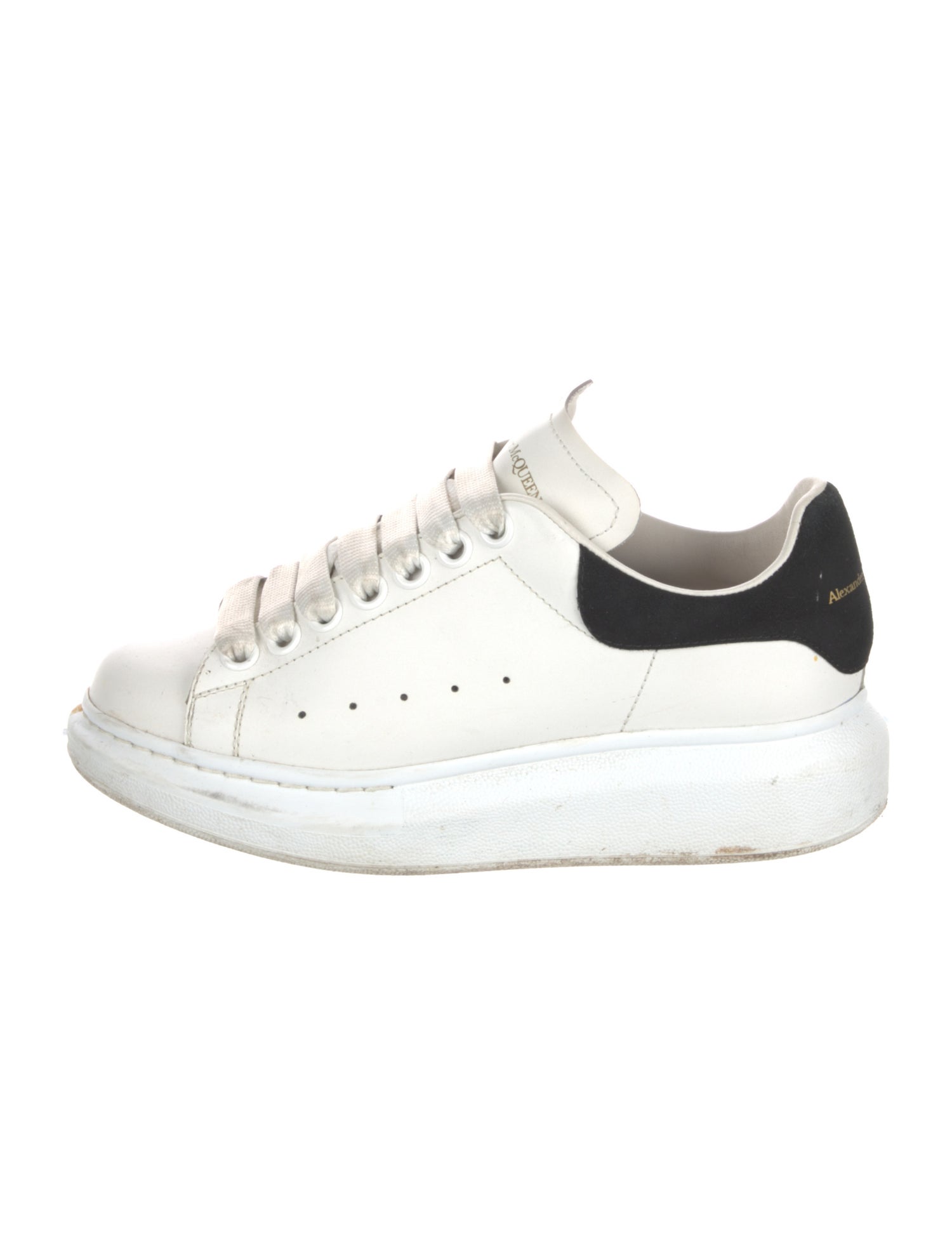 Alexander McQueen Leather Colorblock Pattern Sneakers