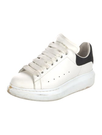 Alexander McQueen Leather Colorblock Pattern Sneakers