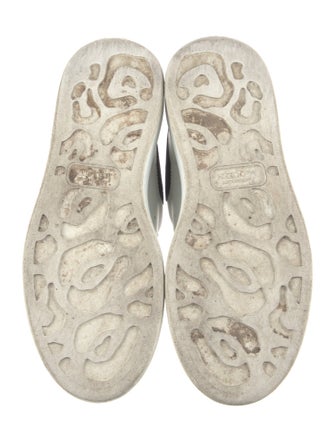 Alexander McQueen Leather Colorblock Pattern Sneakers