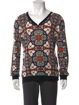 Alexander McQueen Wool Printed Pullover