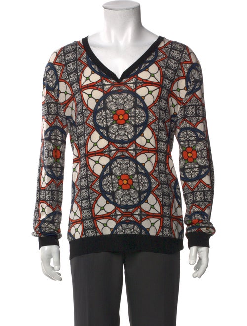Alexander McQueen Wool Printed Pullover