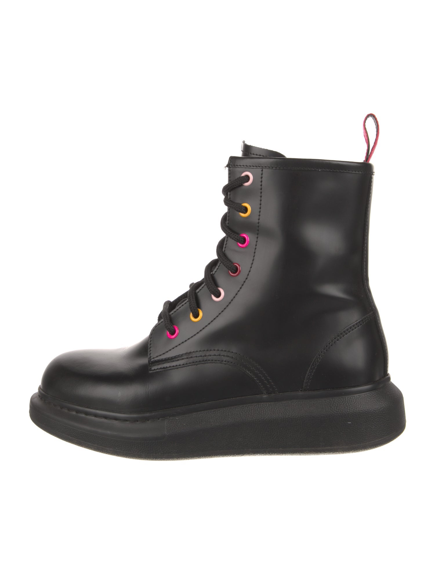 Alexander McQueen Leather Combat Boots
