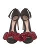 Alexander McQueen Suede Colorblock Pattern Sandals