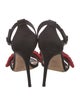 Alexander McQueen Suede Colorblock Pattern Sandals