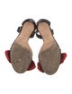 Alexander McQueen Suede Colorblock Pattern Sandals