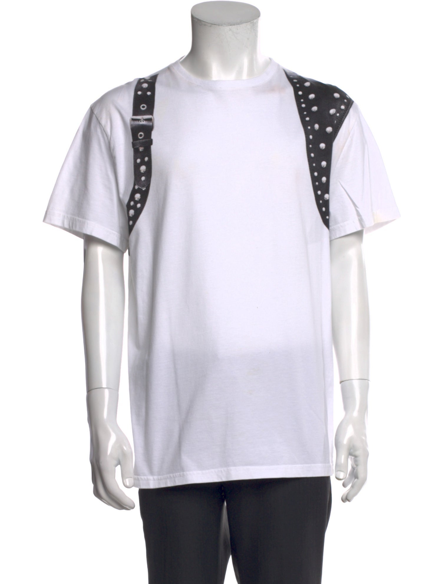 Alexander McQueen Polka Dot Print Crew Neck T-Shirt