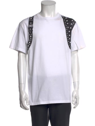 Alexander McQueen Polka Dot Print Crew Neck T-Shirt