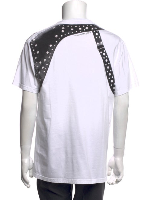 Alexander McQueen Polka Dot Print Crew Neck T-Shirt