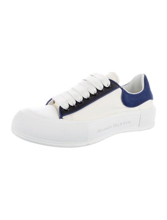 Alexander McQueen Canvas Colorblock Pattern Athletic Sneakers