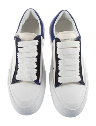 Alexander McQueen Canvas Colorblock Pattern Athletic Sneakers