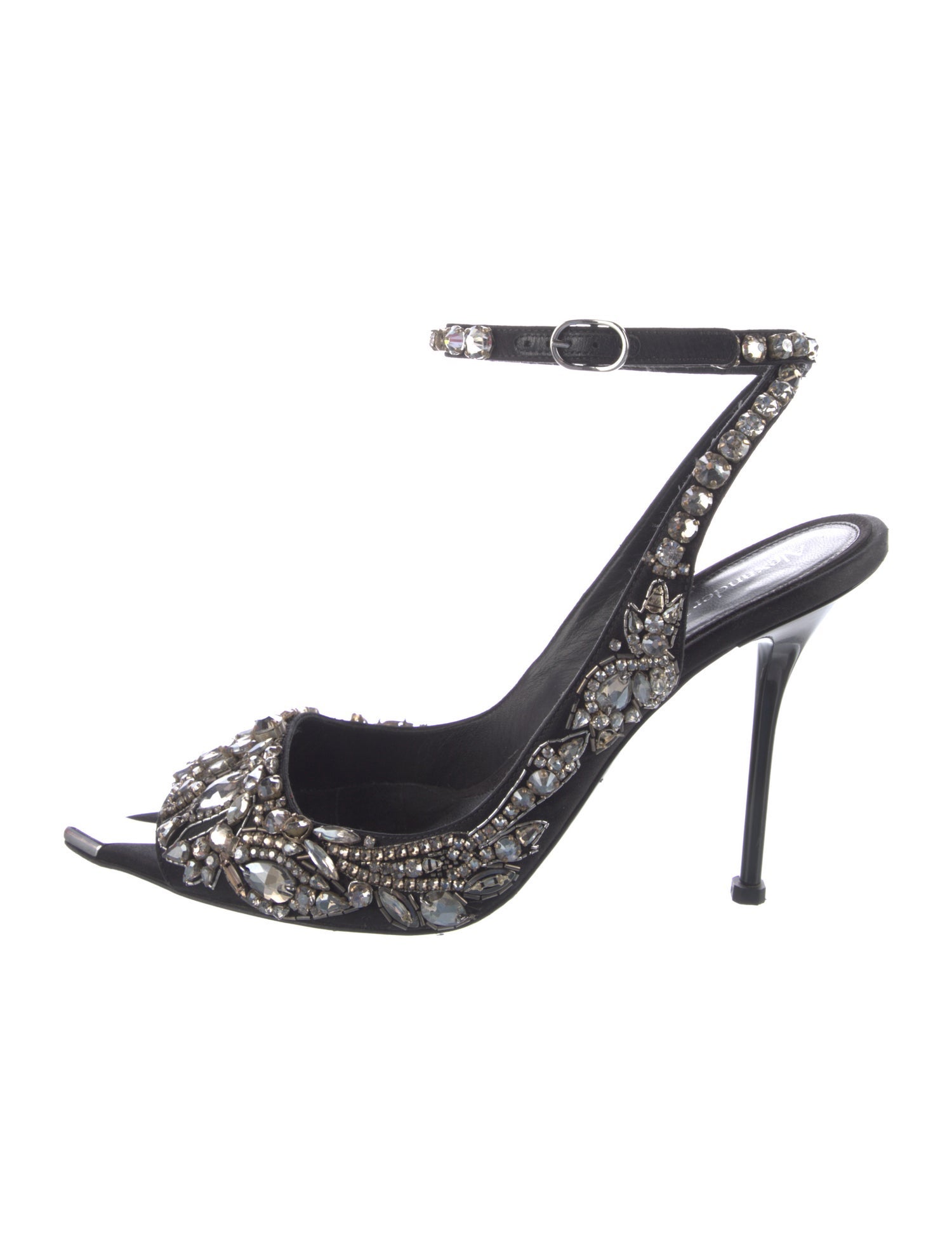 Alexander McQueen Satin Slingback Pumps