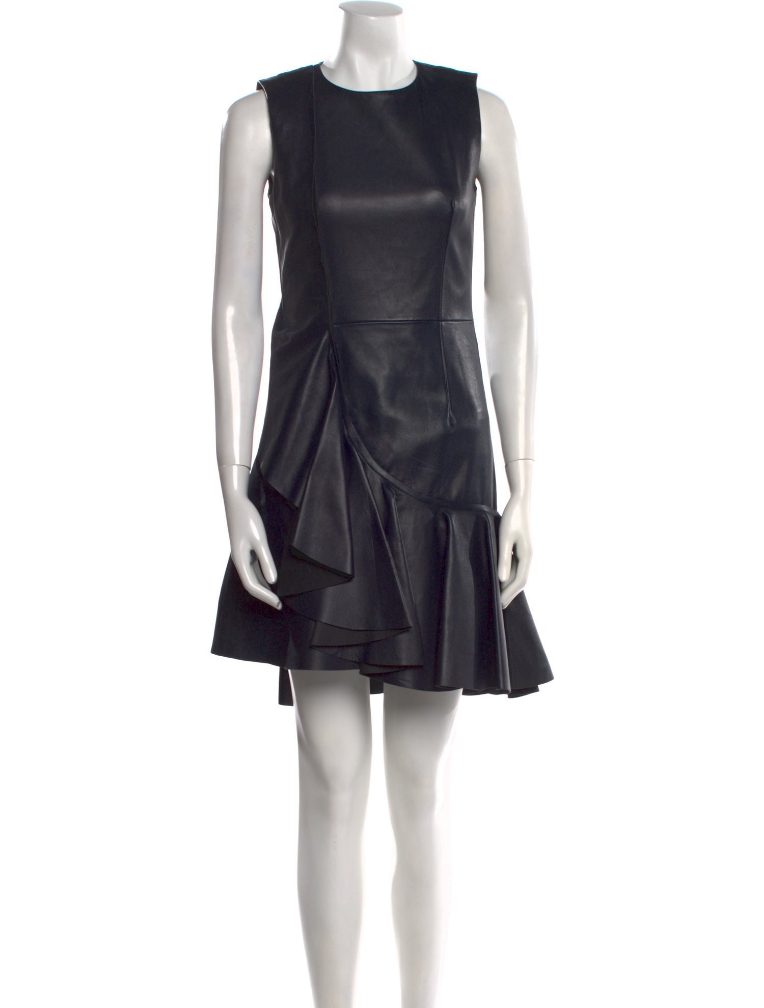 Alexander McQueen Leather Knee-Length Dress