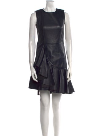 Alexander McQueen Leather Knee-Length Dress