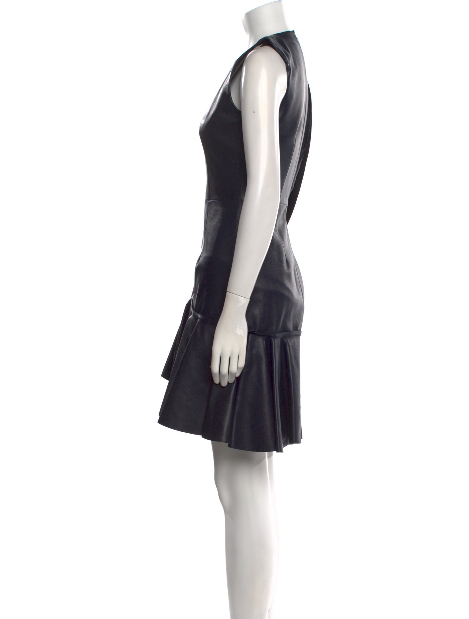 Alexander McQueen Leather Knee-Length Dress