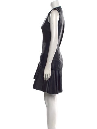 Alexander McQueen Leather Knee-Length Dress