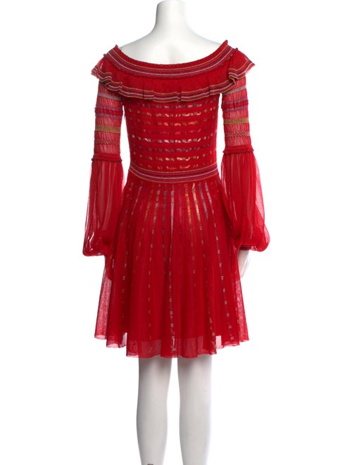 Alexander McQueen Bateau Neckline Mini Dress