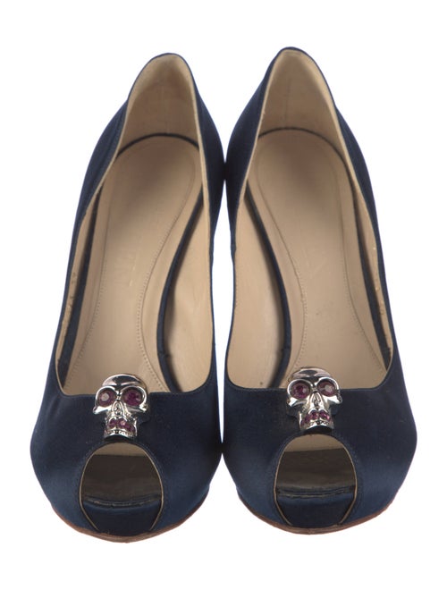 Alexander McQueen Skull Satin Pumps
