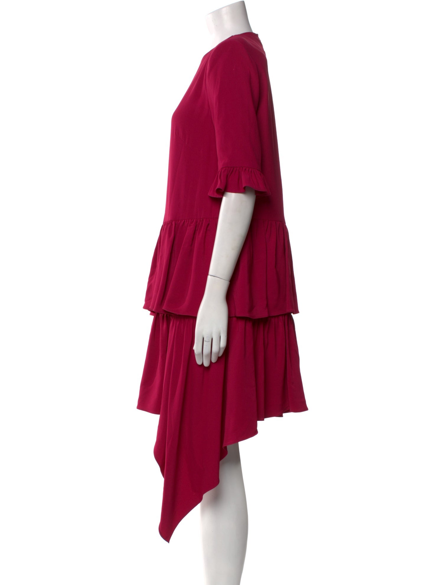 Alexander McQueen Crew Neck Midi Length Dress