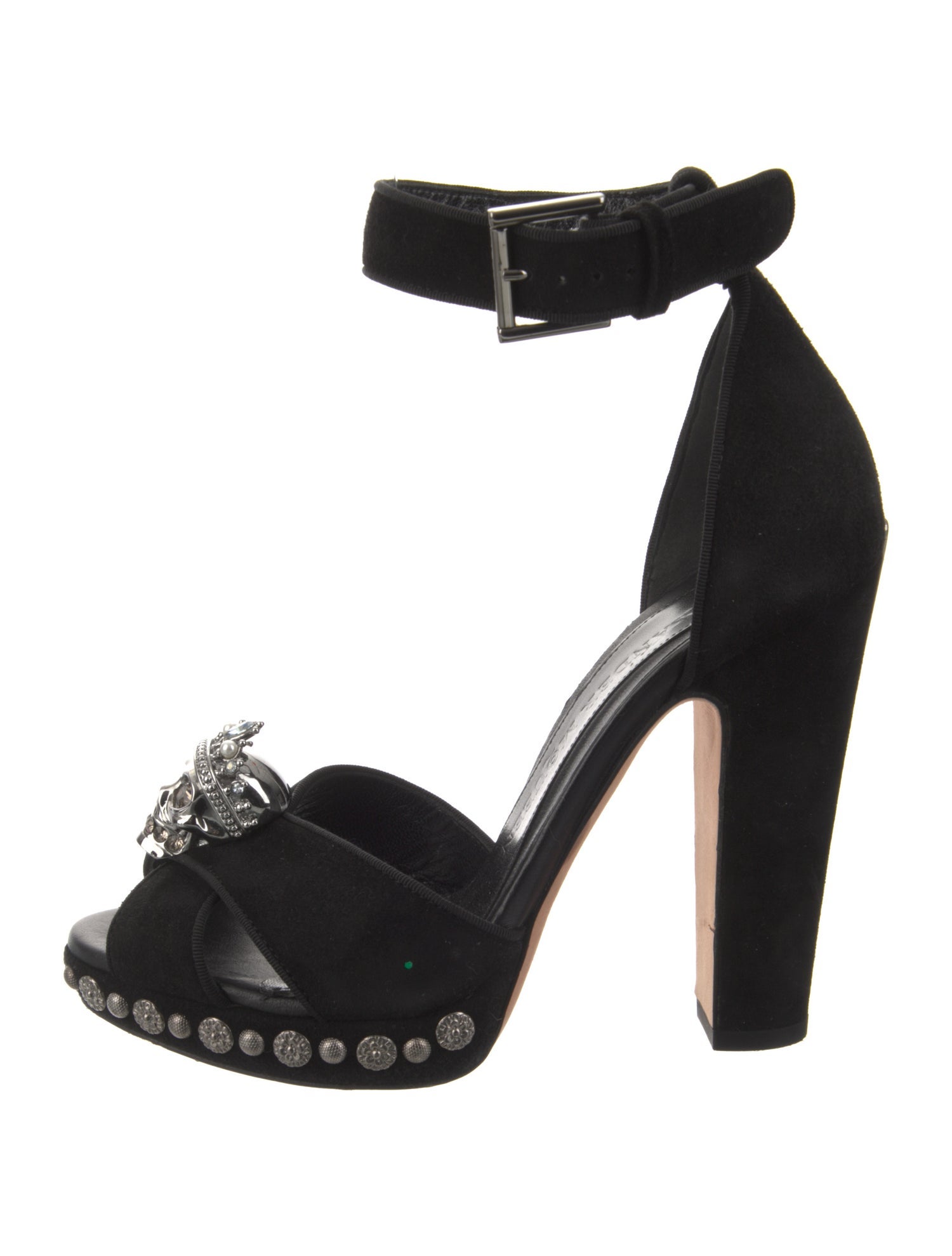 Alexander McQueen Skull Suede Sandals
