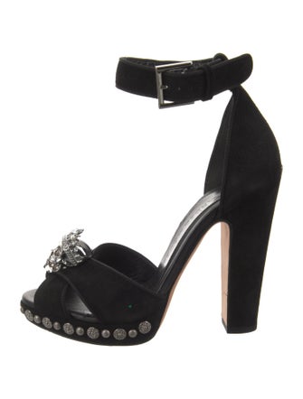 Alexander McQueen Skull Suede Sandals