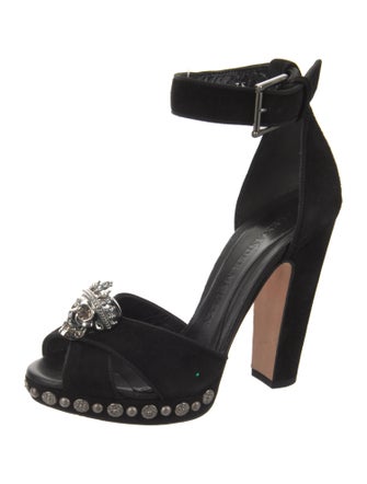 Alexander McQueen Skull Suede Sandals