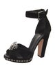 Alexander McQueen Skull Suede Sandals